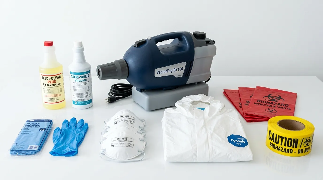 Professional biohazard remediation crew working in South Plainfield